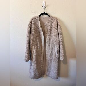 Uniqlo Sherpa Coat Tan Size XS